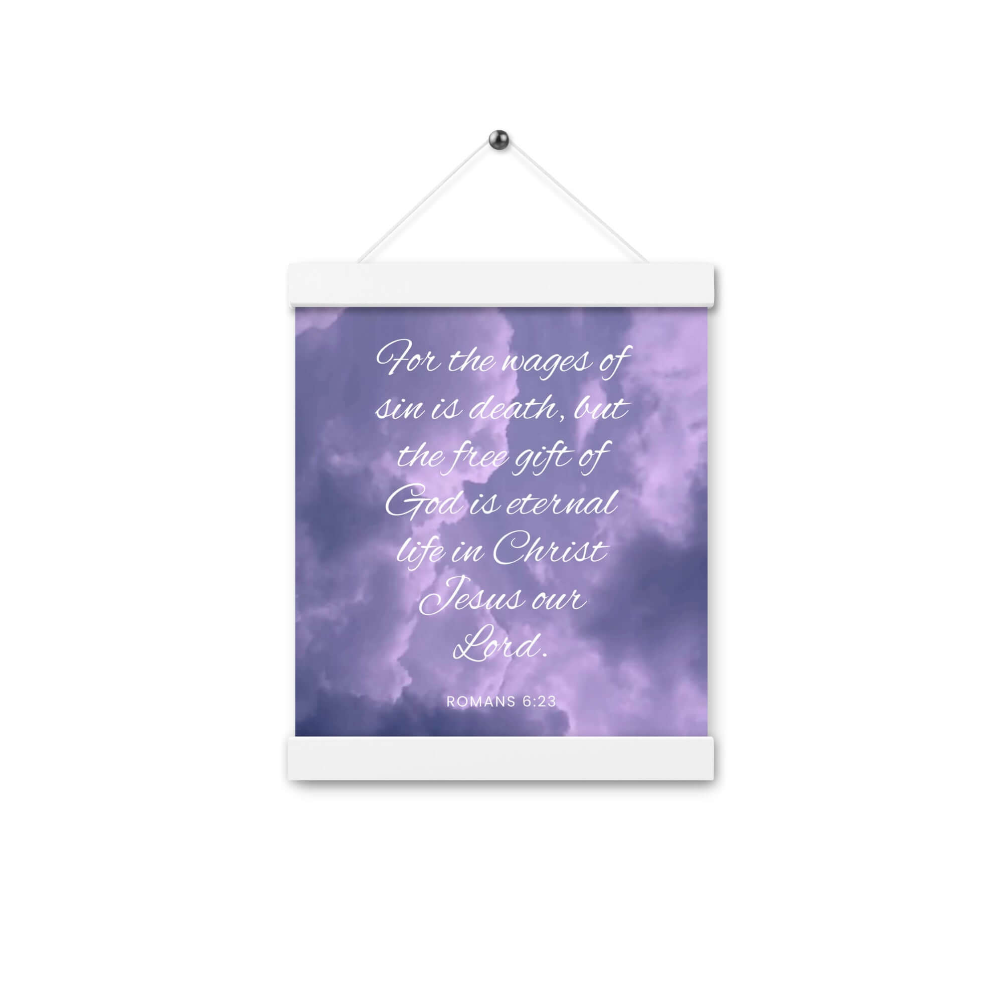 Romans 6:23 Bible Verse, free gift Enhanced Matte Paper Poster With Hanger Wall Art