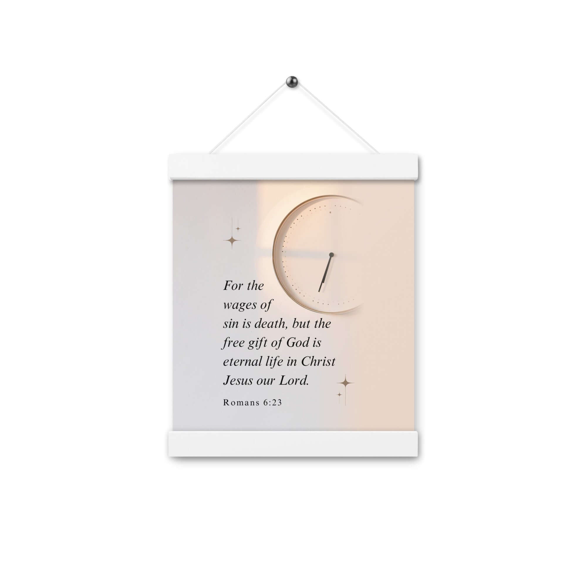 Romans 6:23 Bible Verse, our Lord Enhanced Matte Paper Poster With Hanger Wall Art