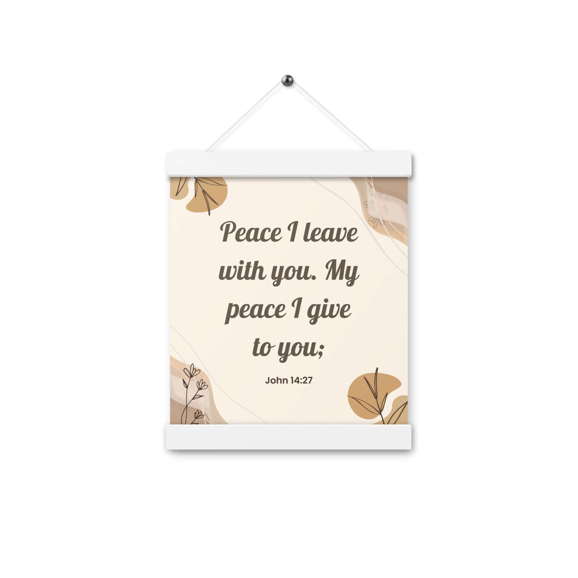 John 14:27 Bible Verse, Peace I Enhanced Matte Paper Poster With Hanger Wall Art