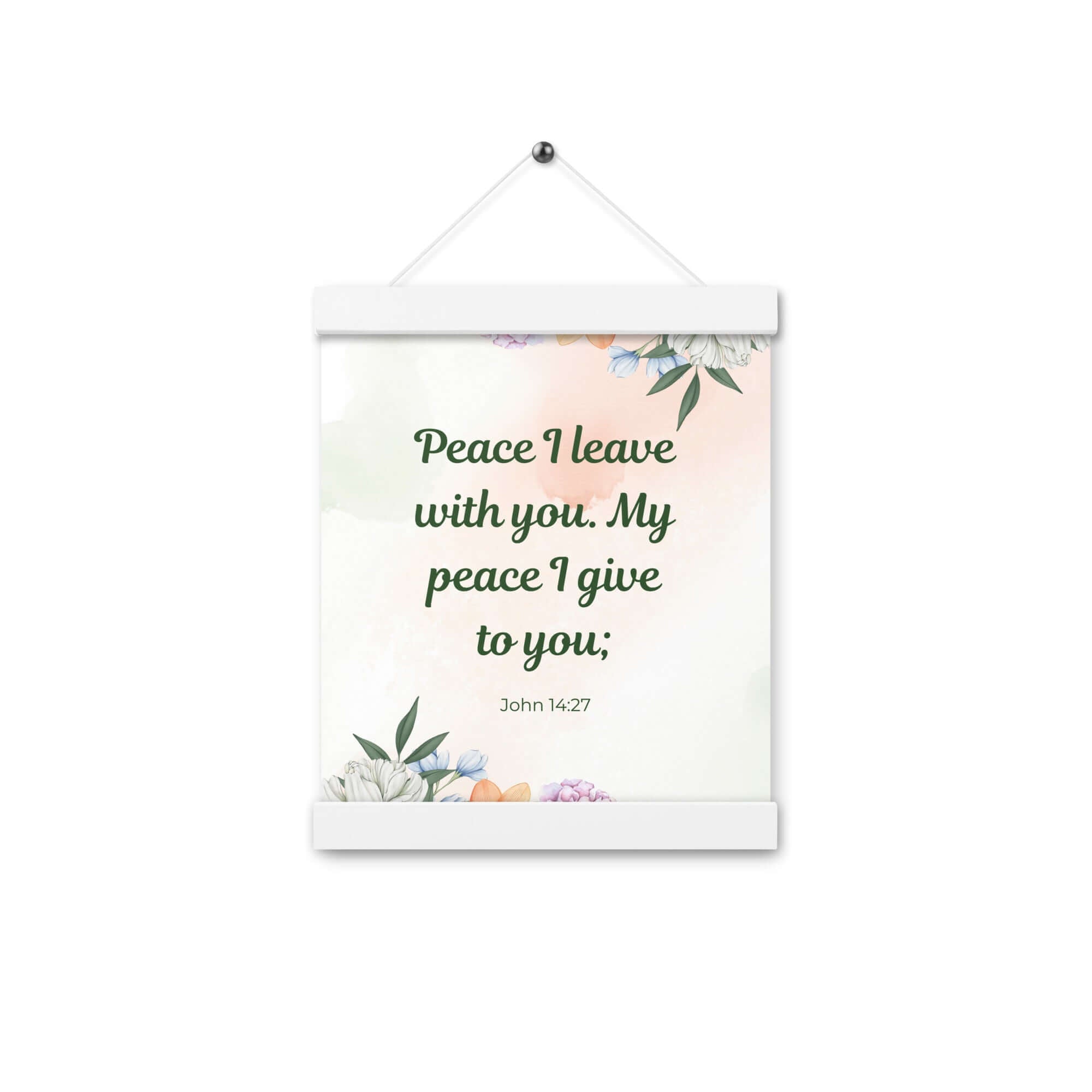 John 14:27 Bible Verse, with you Enhanced Matte Paper Poster With Hanger Wall Art