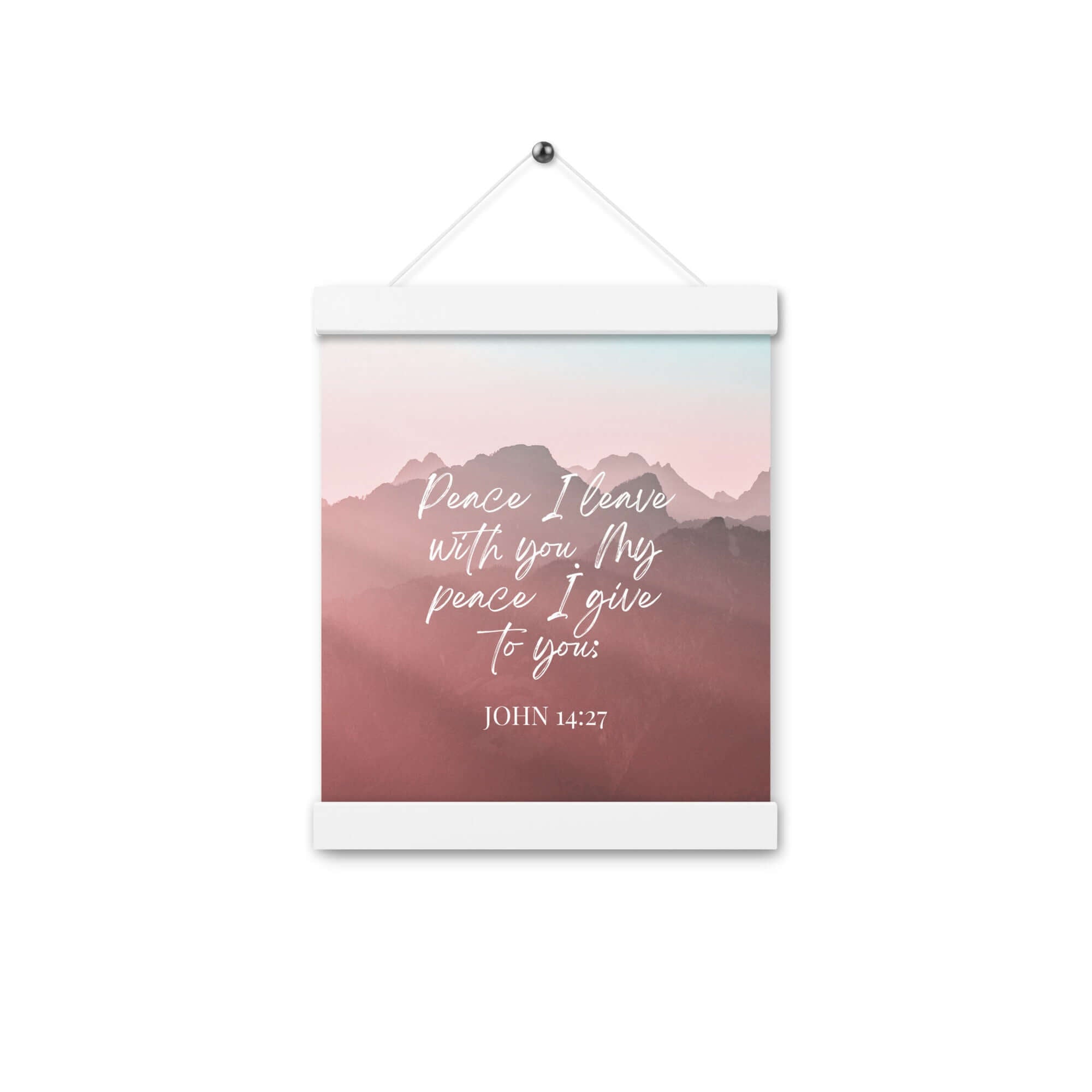 John 14:27 Bible Verse, I give you Enhanced Matte Paper Poster With Hanger Wall Art