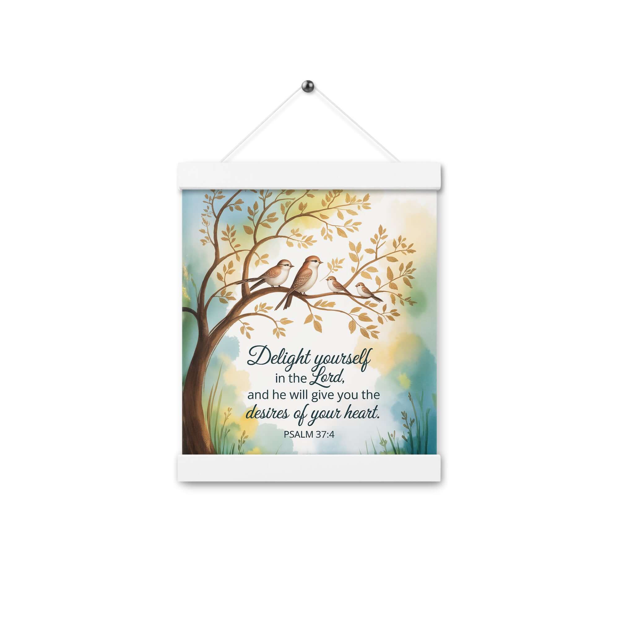 Psalm 37:4 Bible Verse, Yourself Enhanced Matte Paper Poster With Hanger