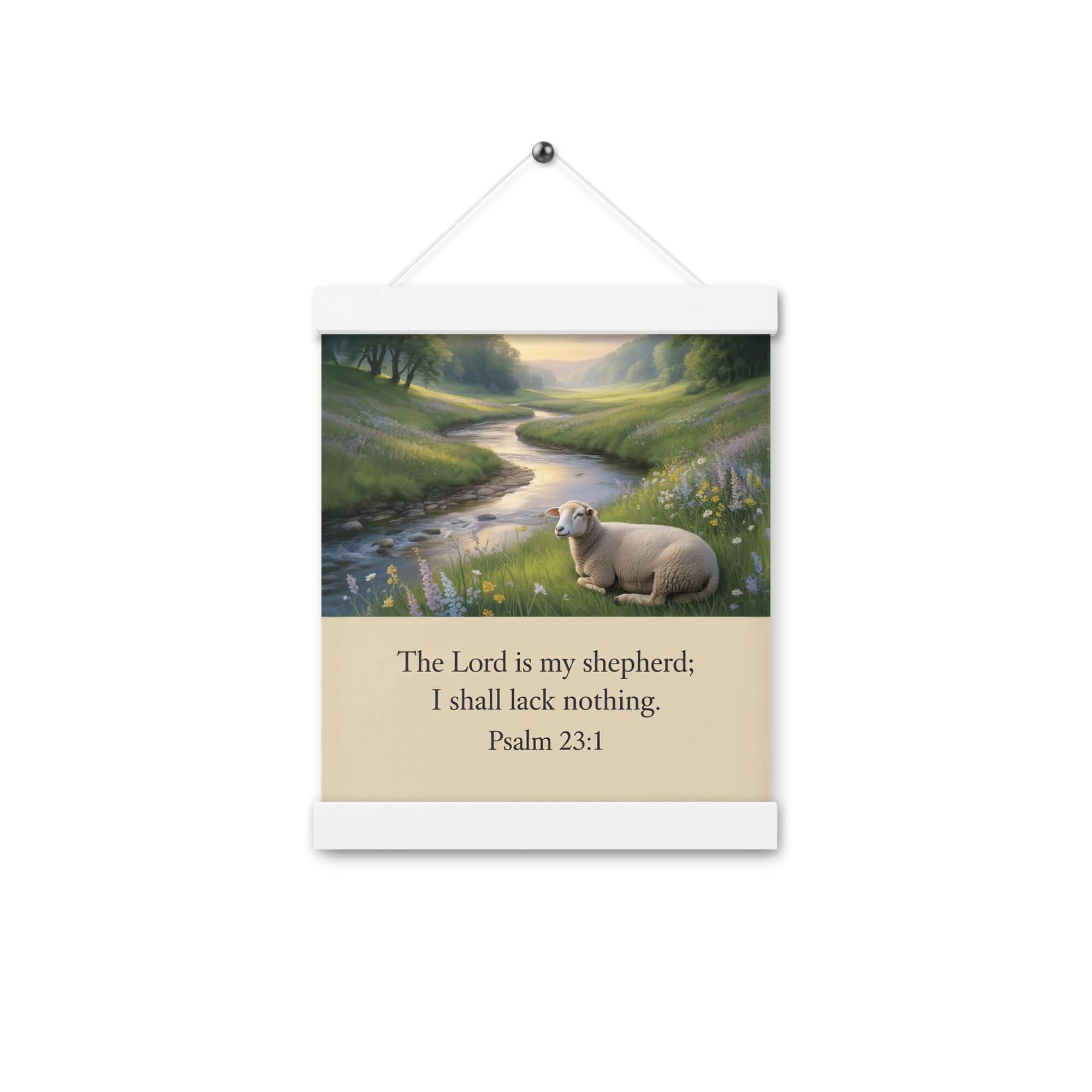 Psalm 23:1 Bible Verse, I shall Enhanced Matte Paper Poster With Hanger