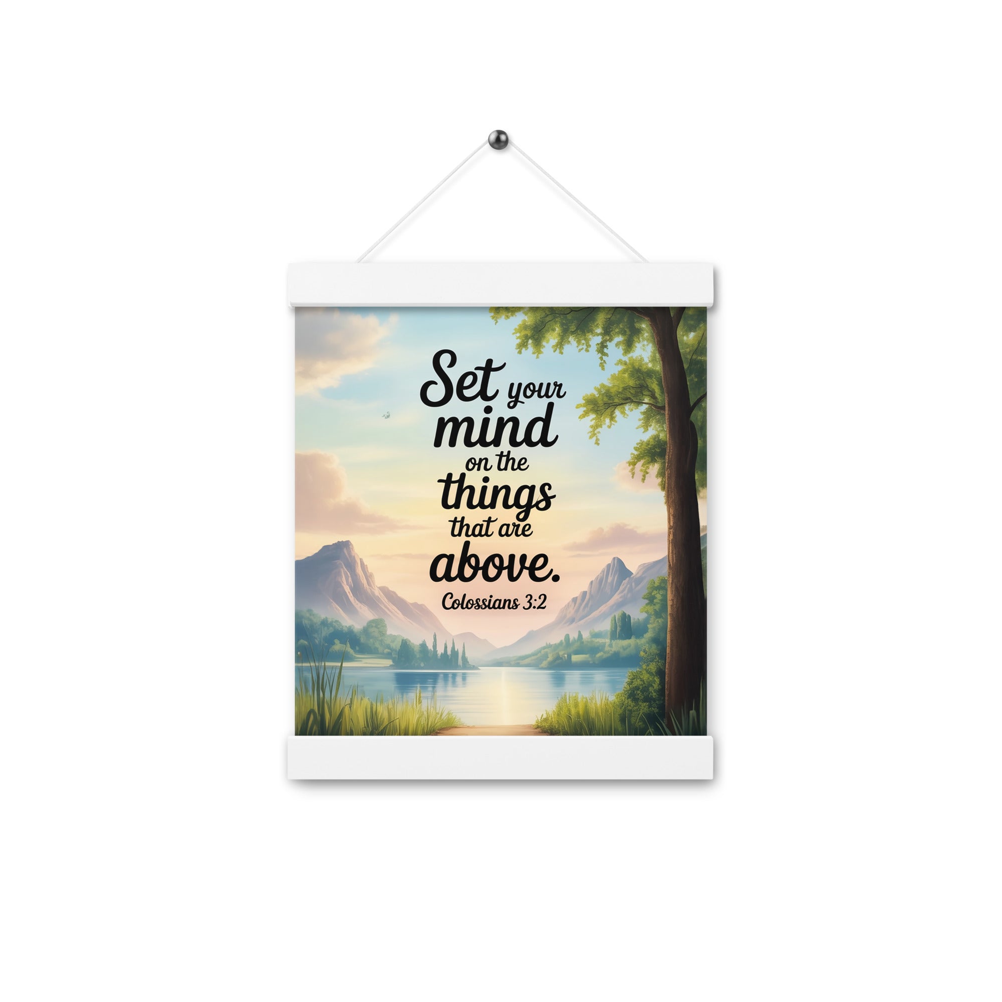 Colossians 3:2 Bible Verse Set Enhanced Matte Paper Poster With Hanger