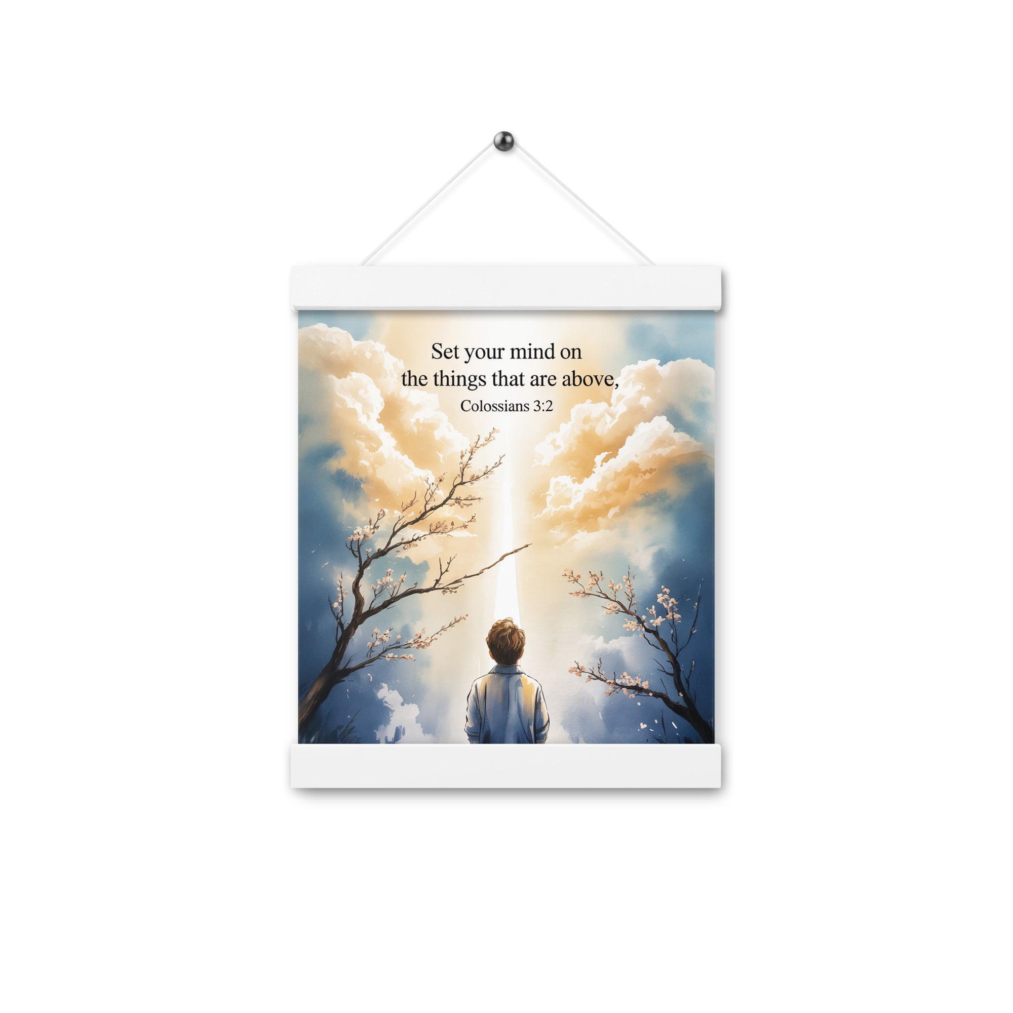 Colossians 3:2 Bible Verse the things Enhanced Matte Paper Poster With Hanger