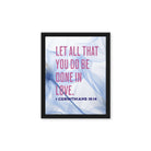 1 Corinthians 16:14 Bible Verse, Do it in Love Framed Canvas Print Wall Art Black 11″×14″