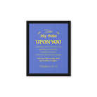 Matthew 11:29-30 Bible Verse, Take my yoke Framed Canvas Print Wall Art Black 11″×14″