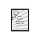 Exodus 15:26 Bible Verse, diligently listen Framed Canvas Print Wall Art Black 11″×14″