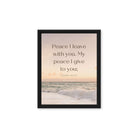 John 14:27 Bible Verse, not as the Framed Canvas Print Wall Art Black 11″×14″