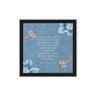 Revelation 21:4 Bible Verse, every tear Framed Canvas Print Wall Art Black 12″×12″