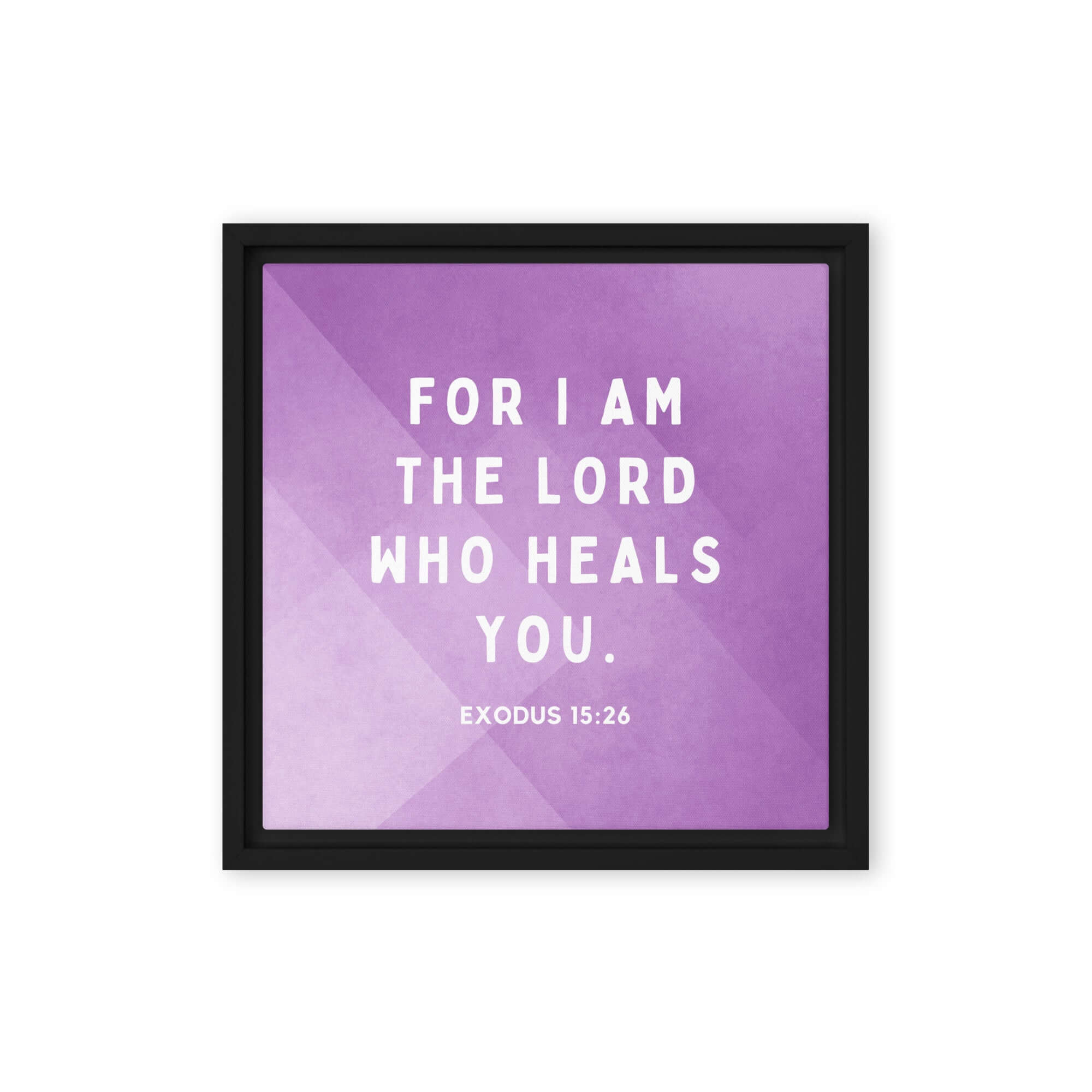 Exodus 15:26 Bible Verse, in his eyes Framed Canvas Print Wall Art Black 12″×12″