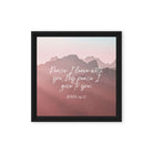 John 14:27 Bible Verse, I give you Framed Canvas Print Wall Art Black 12″×12″