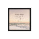 John 14:27 Bible Verse, not as the Framed Canvas Print Wall Art Black 12″×12″