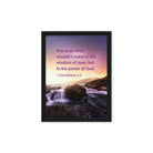 1 Corinthians 2:5 Bible Verse, power of God Framed Canvas Print Wall Art Black 12″×16″