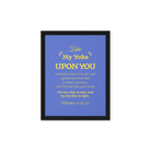 Matthew 11:29-30 Bible Verse, Take my yoke Framed Canvas Print Wall Art Black 12″×16″
