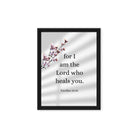 Exodus 15:26 Bible Verse, diligently listen Framed Canvas Print Wall Art Black 12″×16″