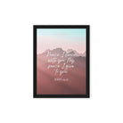 John 14:27 Bible Verse, I give you Framed Canvas Print Wall Art Black 12″×16″