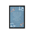 Revelation 21:4 Bible Verse, every tear Framed Canvas Print Wall Art Black 12″×18″