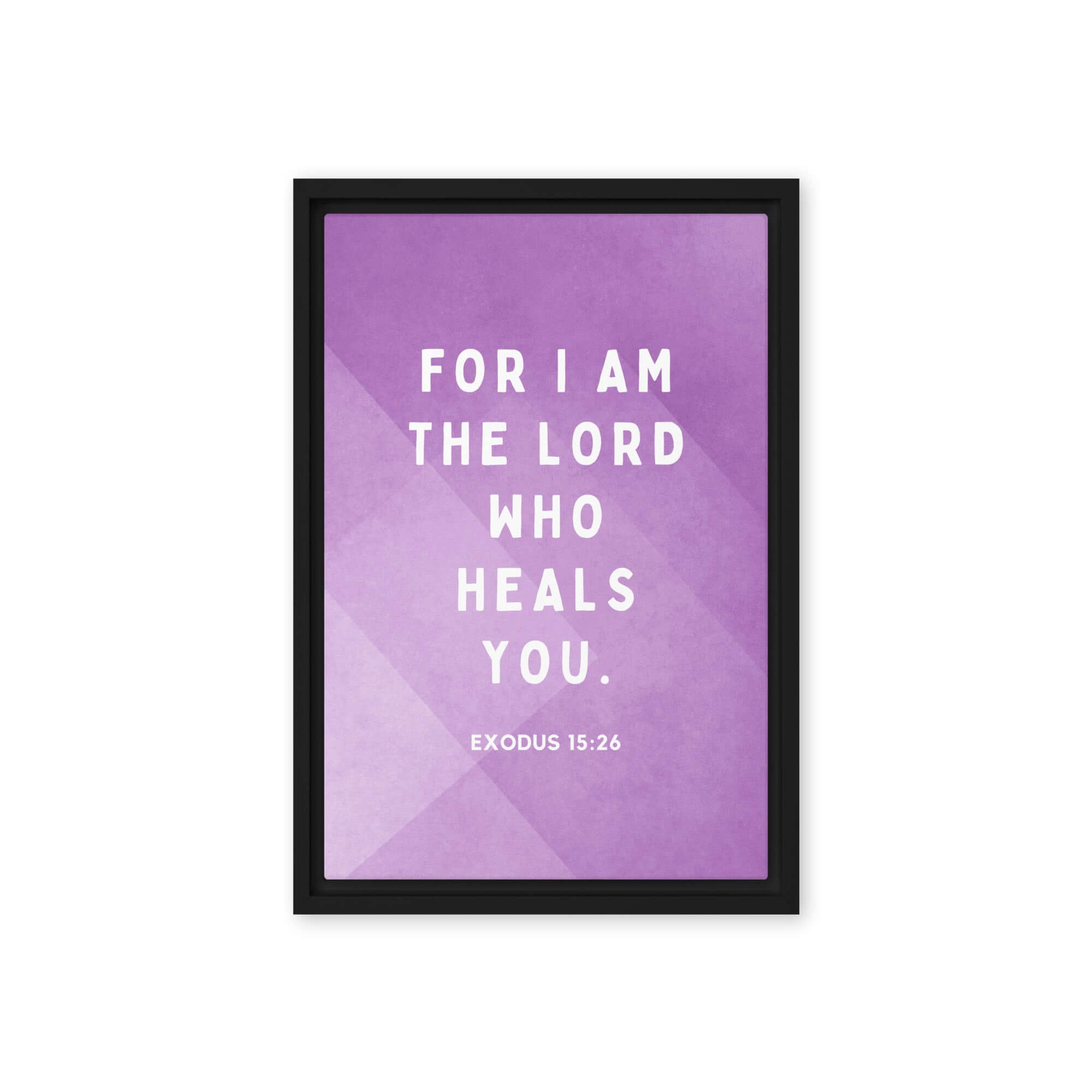 Exodus 15:26 Bible Verse, in his eyes Framed Canvas Print Wall Art Black 12″×18″