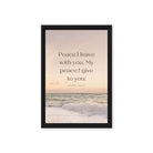 John 14:27 Bible Verse, not as the Framed Canvas Print Wall Art Black 12″×18″