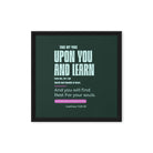 Matthew 11:29-30 Bible Verse, I am gentle Framed Canvas Print Wall Art Black 16″×16″