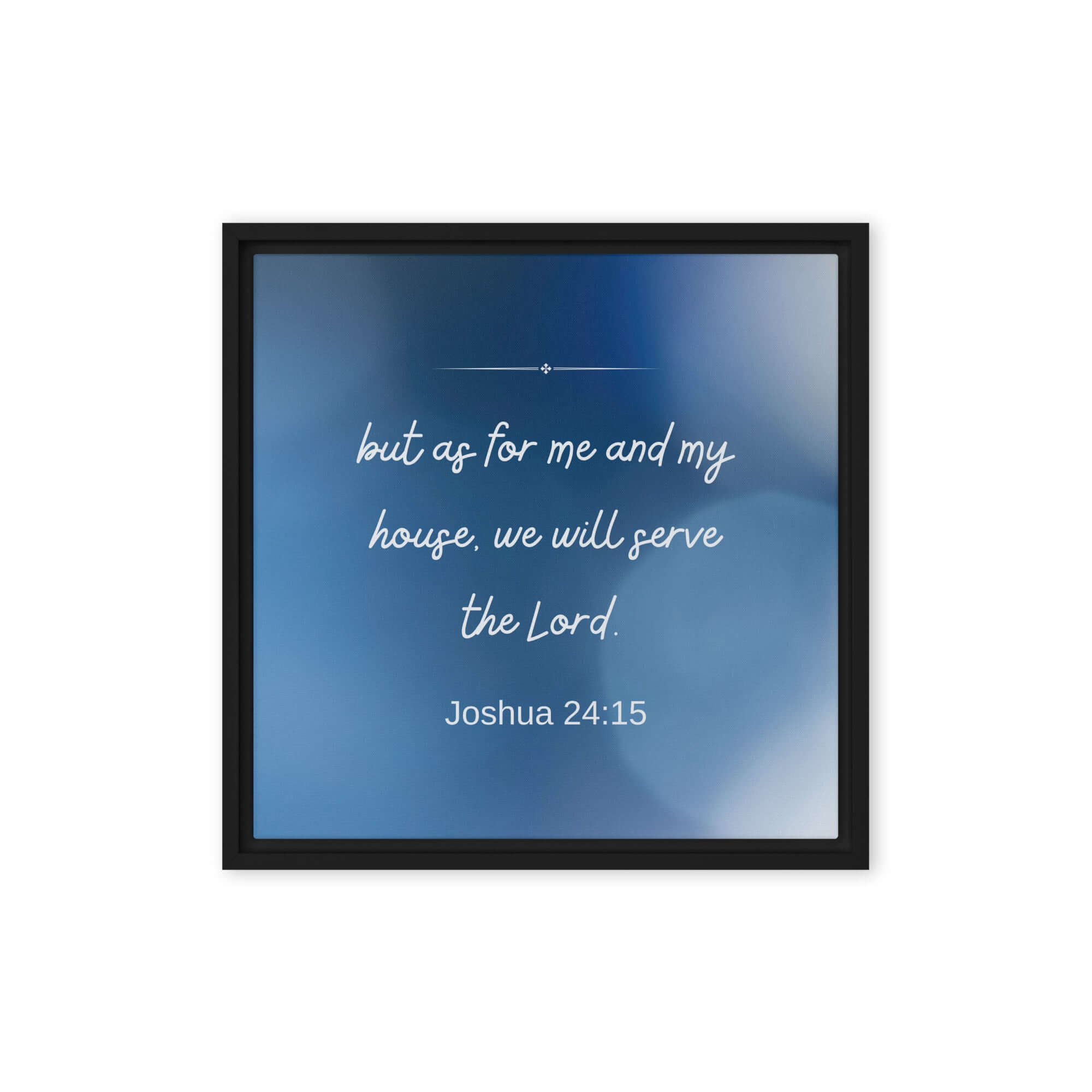 Joshua 24:15 Bible Verse, choose today Framed Canvas Print Wall Art Black 16″×16″