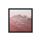 John 14:27 Bible Verse, I give you Framed Canvas Print Wall Art Black 16″×16″