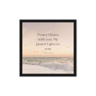 John 14:27 Bible Verse, not as the Framed Canvas Print Wall Art Black 16″×16″