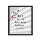 Exodus 15:26 Bible Verse, diligently listen Framed Canvas Print Wall Art Black 16″×20″
