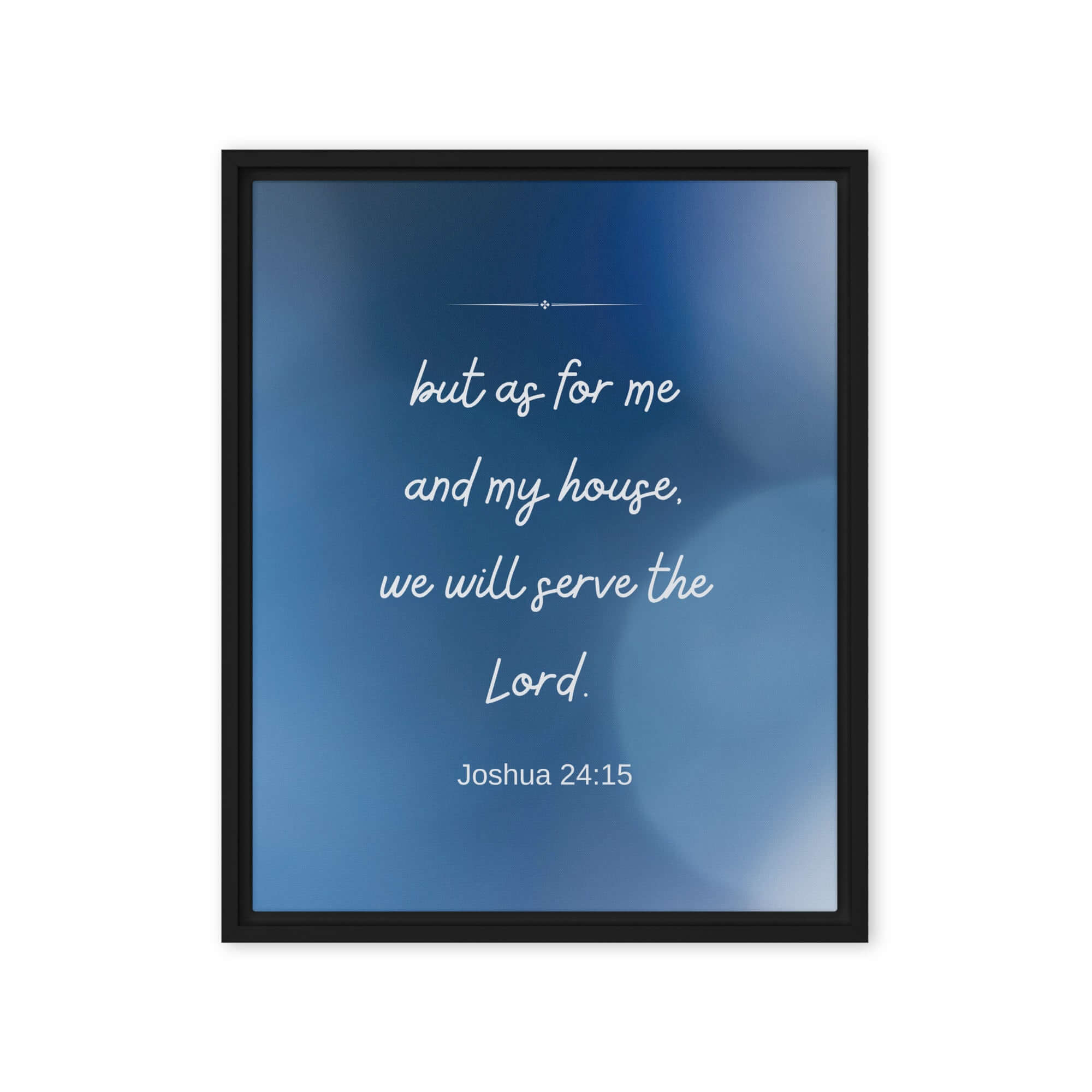 Joshua 24:15 Bible Verse, choose today Framed Canvas Print Wall Art Black 16″×20″
