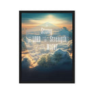 Ephesians 6:10 Bible Verse, be strong in the Lord Framed Canvas Print Wall Art Black 18″×24″
