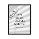 Exodus 15:26 Bible Verse, diligently listen Framed Canvas Print Wall Art Black 18″×24″