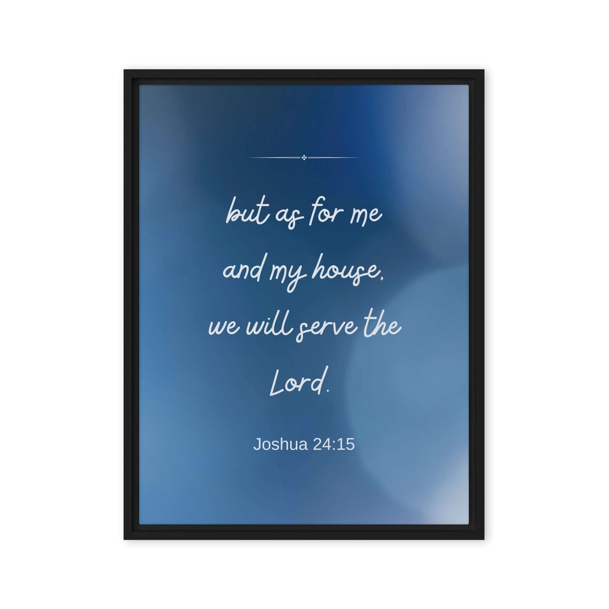 Joshua 24:15 Bible Verse, choose today Framed Canvas Print Wall Art Black 18″×24″