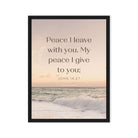 John 14:27 Bible Verse, not as the Framed Canvas Print Wall Art Black 18″×24″