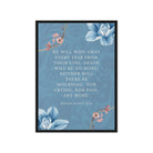 Revelation 21:4 Bible Verse, every tear Framed Canvas Print Wall Art Black 20″×28″