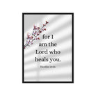 Exodus 15:26 Bible Verse, diligently listen Framed Canvas Print Wall Art Black 20″×28″