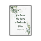 Exodus 15:26 Bible Verse, Gods voice Framed Canvas Print Wall Art Black 20″×28″
