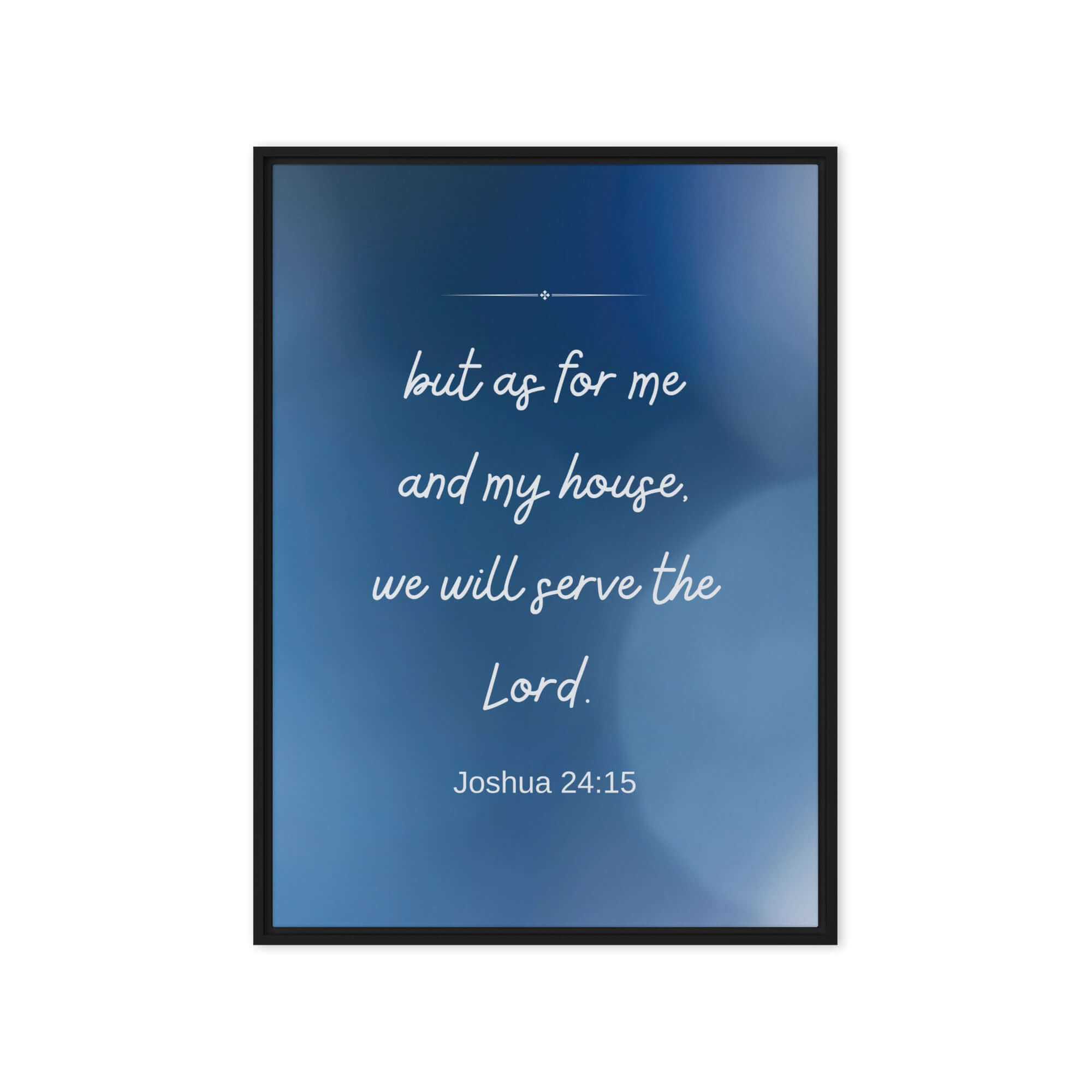 Joshua 24:15 Bible Verse, choose today Framed Canvas Print Wall Art Black 20″×28″