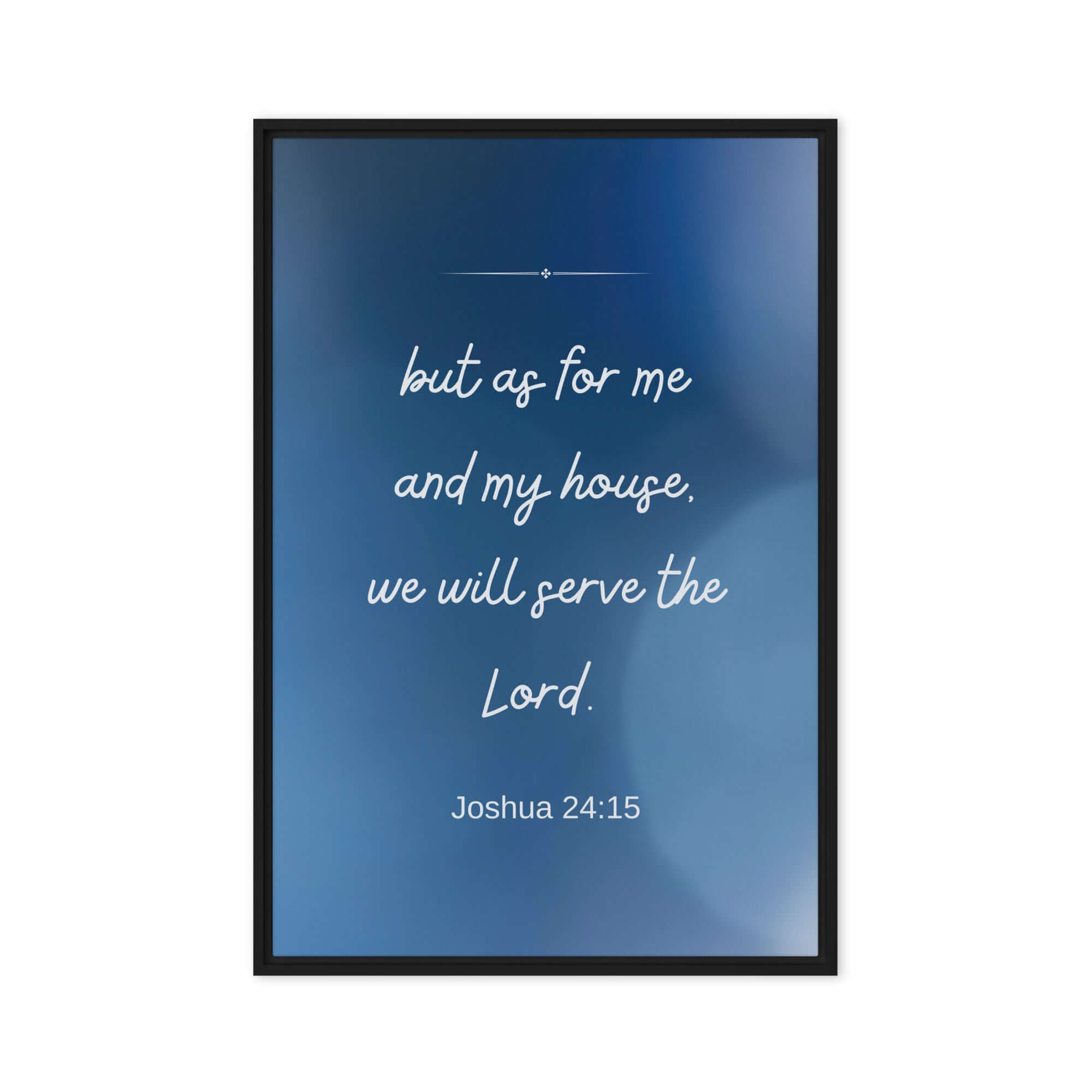 Joshua 24:15 Bible Verse, choose today Framed Canvas Print Wall Art Black 20″×30″