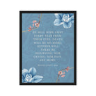 Revelation 21:4 Bible Verse, every tear Framed Canvas Print Wall Art Black 24″×32″