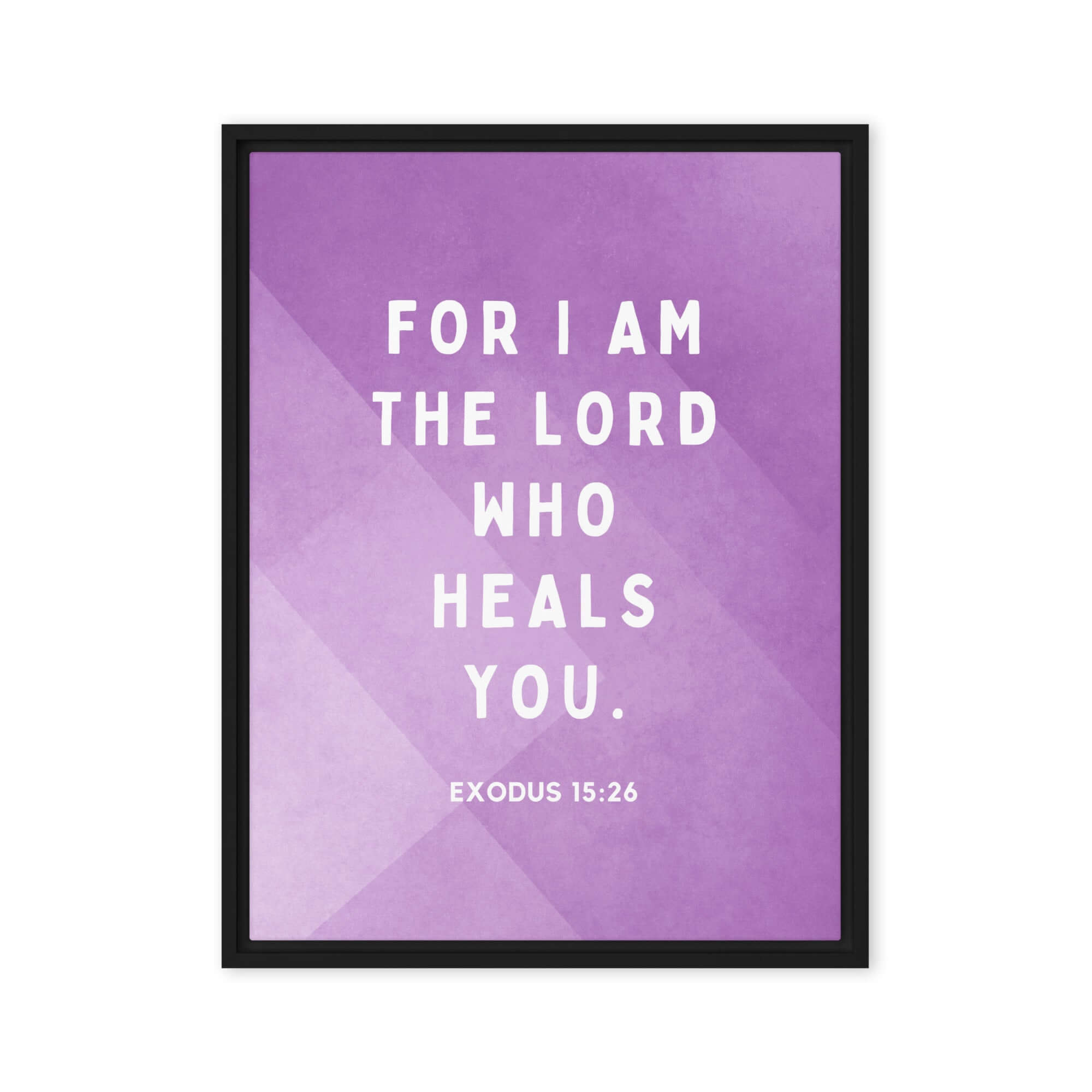 Exodus 15:26 Bible Verse, in his eyes Framed Canvas Print Wall Art Black 24″×32″