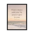 John 14:27 Bible Verse, not as the Framed Canvas Print Wall Art Black 24″×32″