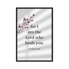 Exodus 15:26 Bible Verse, diligently listen Framed Canvas Print Wall Art Black 24″×36″