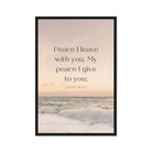 John 14:27 Bible Verse, not as the Framed Canvas Print Wall Art Black 24″×36″