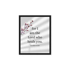 Exodus 15:26 Bible Verse, diligently listen Framed Canvas Print Wall Art Black 8″×10″