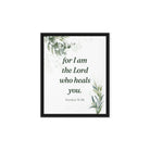 Exodus 15:26 Bible Verse, Gods voice Framed Canvas Print Wall Art Black 8″×10″