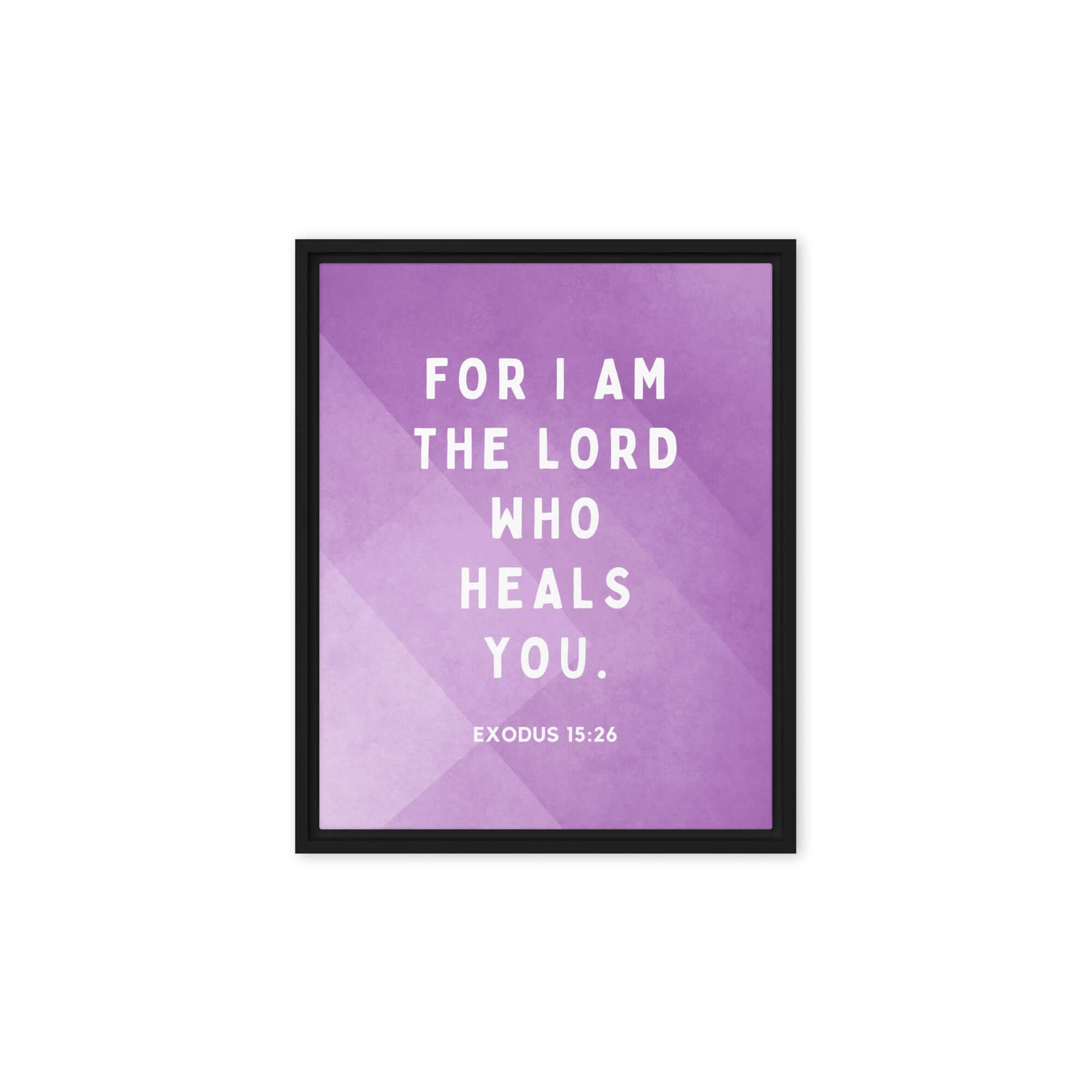Exodus 15:26 Bible Verse, in his eyes Framed Canvas Print Wall Art Black 8″×10″