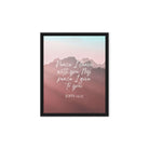 John 14:27 Bible Verse, I give you Framed Canvas Print Wall Art Black 8″×10″