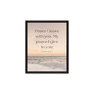 John 14:27 Bible Verse, not as the Framed Canvas Print Wall Art Black 8″×10″