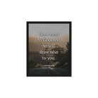 James 4:8 Bible Verse, Cleanse your Framed Canvas Print Wall Art Black 8″×10″